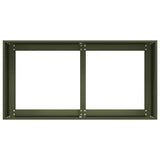 Fioriera Verde Oliva 80x40x40 cm in Acciaio Laminato a Freddo