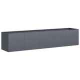 Fioriera Antracite 200x40x40 cm Acciaio laminato a freddo