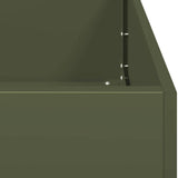 Fioriera Verde Oliva 280x40x40 cm in Acciaio Laminato a Freddo