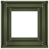Fioriera Verde Oliva 40x40x80 cm in Acciaio Laminato a Freddo