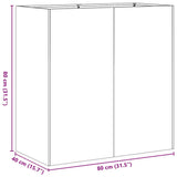 Fioriera Antracite 80x40x80 cm in Acciaio Laminato a Freddo