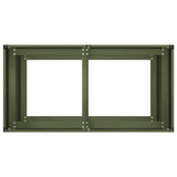 Fioriera Verde Oliva 80x40x80 cm in Acciaio Laminato a Freddo