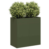 Fioriera Verde Oliva 80x40x80 cm in Acciaio Laminato a Freddo