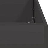 Fioriera Nera 120x40x80 cm in Acciaio Laminato a Freddo