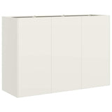 Fioriera Bianca 120x40x80 cm in Acciaio Laminato a Freddo