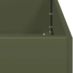 Fioriera Verde Oliva 120x40x80 cm in Acciaio Laminato a Freddo