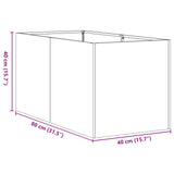 Fioriera 40x80x40 cm in Acciaio Inox