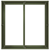 Fioriera Verde Oliva 80x80x40 cm in Acciaio Laminato a Freddo