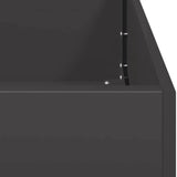 Fioriera Nera 120x80x40 cm in Acciaio