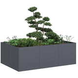 Fioriera Antracite 120x80x40 cm in Acciaio