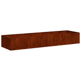 Fioriera Arrugginita 280x80x40 cm in Acciaio Corten