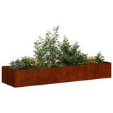 Fioriera Arrugginita 280x80x40 cm in Acciaio Corten