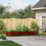 Fioriera Arrugginita 280x80x40 cm in Acciaio Corten