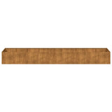 Fioriera Arrugginita 360x80x40 cm in Acciaio Corten