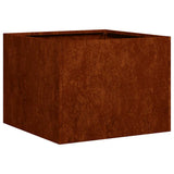 Fioriera Arrugginita 40x40x30 cm in Acciaio Corten