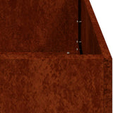 Fioriera Arrugginita 40x40x30 cm in Acciaio Corten