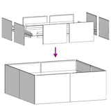 Fioriera 80x80x30 cm in Acciaio Inox