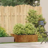 Fioriera Arrugginita 80x80x30 cm in Acciaio Corten