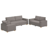 Divano 3 pcs Talpa 220 x 80 x 84 cm Tessuto misto lino