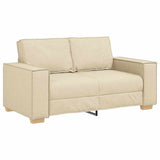 Divano 3 pcs Crema 220 x 80 x 84 cm Tessuto misto lino