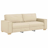 Divano 3 pcs Crema 220 x 80 x 84 cm Tessuto misto lino