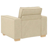 Divano 3 pcs Crema 220 x 80 x 84 cm Tessuto misto lino