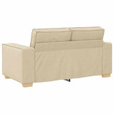 Divano 3 pcs Crema 220 x 80 x 84 cm Tessuto misto lino