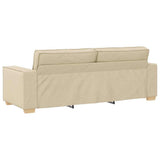 Divano 3 pcs Crema 220 x 80 x 84 cm Tessuto misto lino