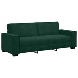Set di Divani 3 pz con Cuscini Verde scuro in Velluto
