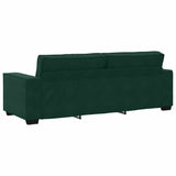 Set di Divani 3 pz con Cuscini Verde scuro in Velluto