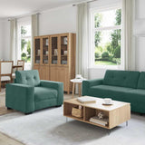 Set di divani 3 pcs Verde Scuro 221 x 80 x 80 cm Velluto