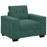 Set di divani 3 pcs Verde Scuro 221 x 80 x 80 cm Velluto