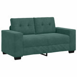 Set di divani 3 pcs Verde Scuro 221 x 80 x 80 cm Velluto