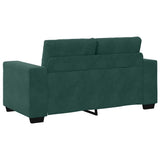 Set di divani 3 pcs Verde Scuro 221 x 80 x 80 cm Velluto