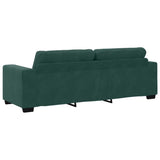 Set di divani 3 pcs Verde Scuro 221 x 80 x 80 cm Velluto