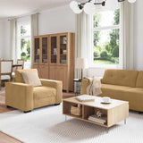 Set di divani 3 pcs Marrone 221 x 80 x 80 cm Velluto