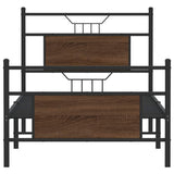 Giroletto senza Materasso Rovere Marrone 90x190cm in Truciolato