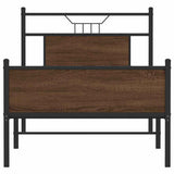 Giroletto senza Materasso Rovere Marrone 90x190cm in Truciolato
