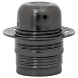 Portalampade 2 pz Nero Lucido E27