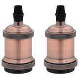 Portalampade 2 pz Rosso Bronzo E27