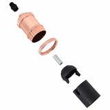 Portalampada 2 pz Oro Rosa E27