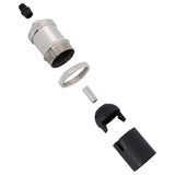 Portalampade 2 pz Nichel Satinato E27