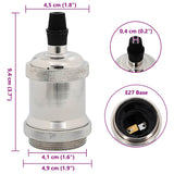 Portalampade 2 pz Nichel Satinato E27