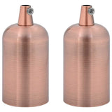 Portalampade 2 pz Rosso Bronzo E27