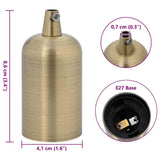 Portalampade 2 pz Bronzo E27