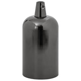 Portalampade 2 pz Nero Lucido E27