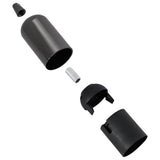 Portalampade 2 pz Nero Lucido E27