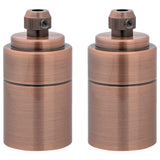 Portalampade 2 pz Rosso Bronzo E27