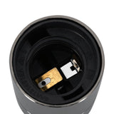 Portalampade 2 pz Nero Lucido E27