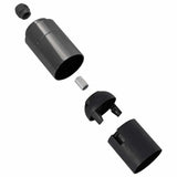 Portalampade 2 pz Nero Lucido E27